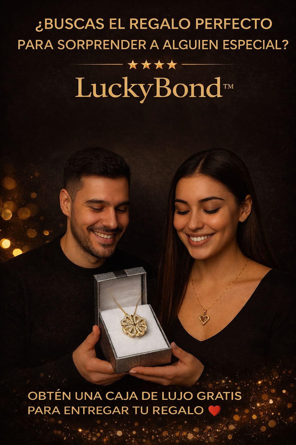 LuckyBond™|COLLAR TREBOL DE CORAZONES