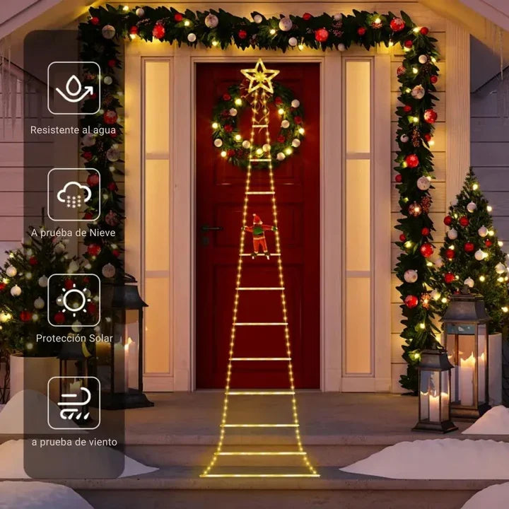 Magic Santa™| Escalera Navideña con Santa